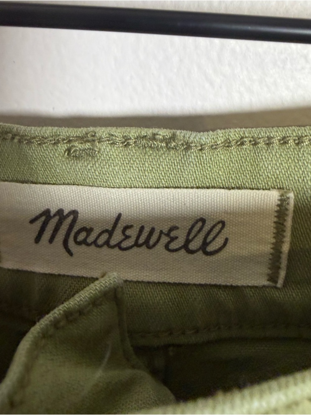 Madewell Emmett Wide Leg Pants Olive Green Women’s Size 33 Cotton Twill Trousers - Picture 5 of 7